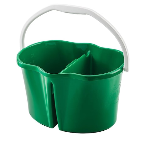 Libman Commercial 4 Gallon Clean And Rinse Bucket Green, 3PK 2113